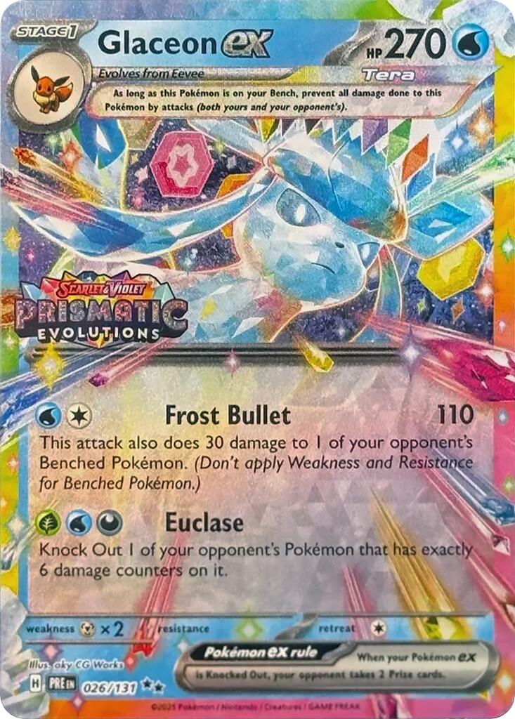 Glaceon ex (026/131) (Prismatic Evolutions Stamp) [Scarlet & Violet: Prismatic Evolutions] | RetroPlay Games