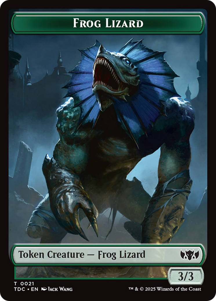 Frog Lizard // Dragon (0014) Double-Sided Token [Tarkir: Dragonstorm Commander Tokens] | RetroPlay Games