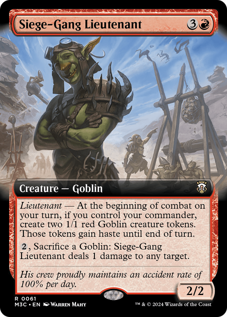 Siege-Gang Lieutenant (Extended Art) [Modern Horizons 3 Commander] | RetroPlay Games