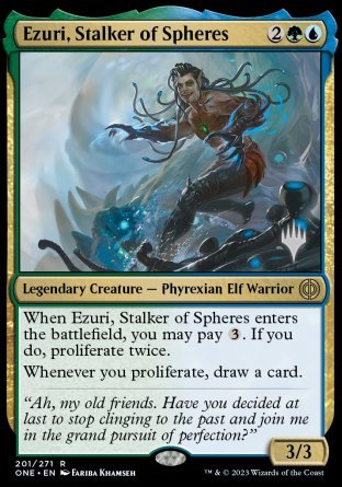 Ezuri, Stalker of Spheres (Promo Pack) [Phyrexia: All Will Be One Promos] | RetroPlay Games