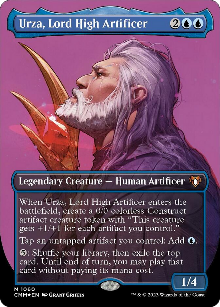 Urza, Lord High Artificer (Borderless Textured Foil Frame Break) [Commander Masters] | RetroPlay Games