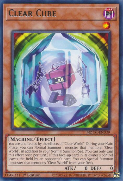 Clear Cube [MZTM-EN039] Rare | RetroPlay Games
