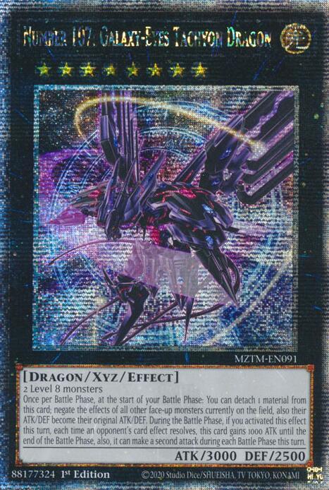 Number 107: Galaxy-Eyes Tachyon Dragon (Quarter Century Secret Rare) [MZTM-EN091] Quarter Century Secret Rare | RetroPlay Games