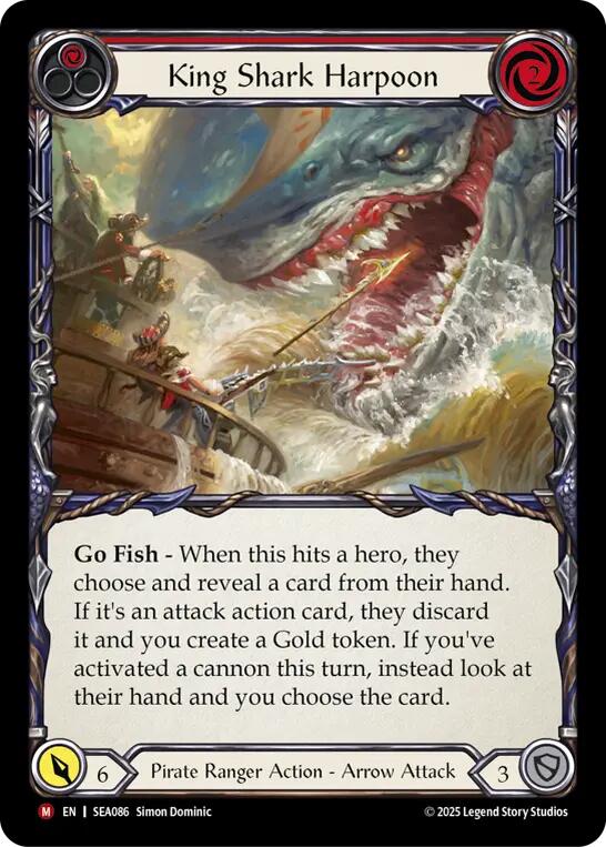King Shark Harpoon [SEA086] (High Seas)  Rainbow Foil | RetroPlay Games