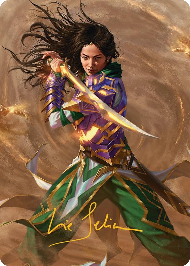 Descendant of Storms Art Card (2/54) (Gold-Stamped Signature) [Tarkir: Dragonstorm Art Series] | RetroPlay Games