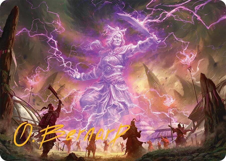 Smile at Death Art Card (4/54) (Gold-Stamped Signature) [Tarkir: Dragonstorm Art Series] | RetroPlay Games