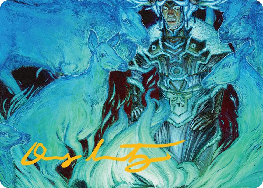 Unending Whisper Art Card (9/54) (Gold-Stamped Signature) [Tarkir: Dragonstorm Art Series] | RetroPlay Games