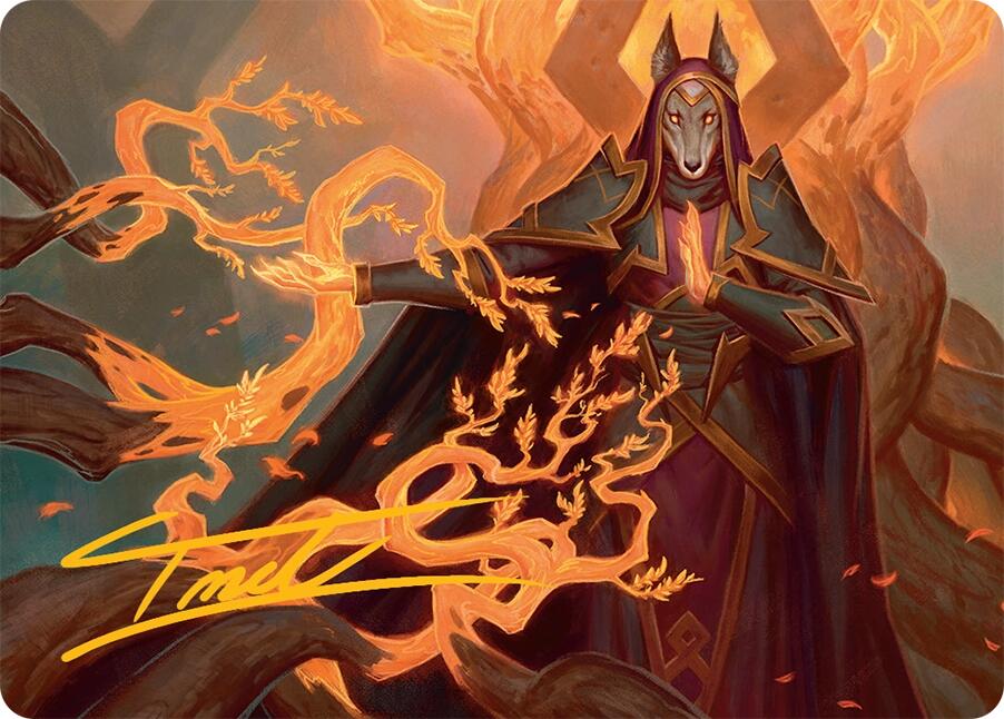 Abzan Devotee Art Card (10/54) (Gold-Stamped Signature) [Tarkir: Dragonstorm Art Series] | RetroPlay Games