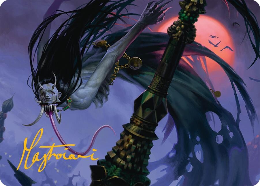 Qarsi Revenant Art Card (12/54) (Gold-Stamped Signature) [Tarkir: Dragonstorm Art Series] | RetroPlay Games