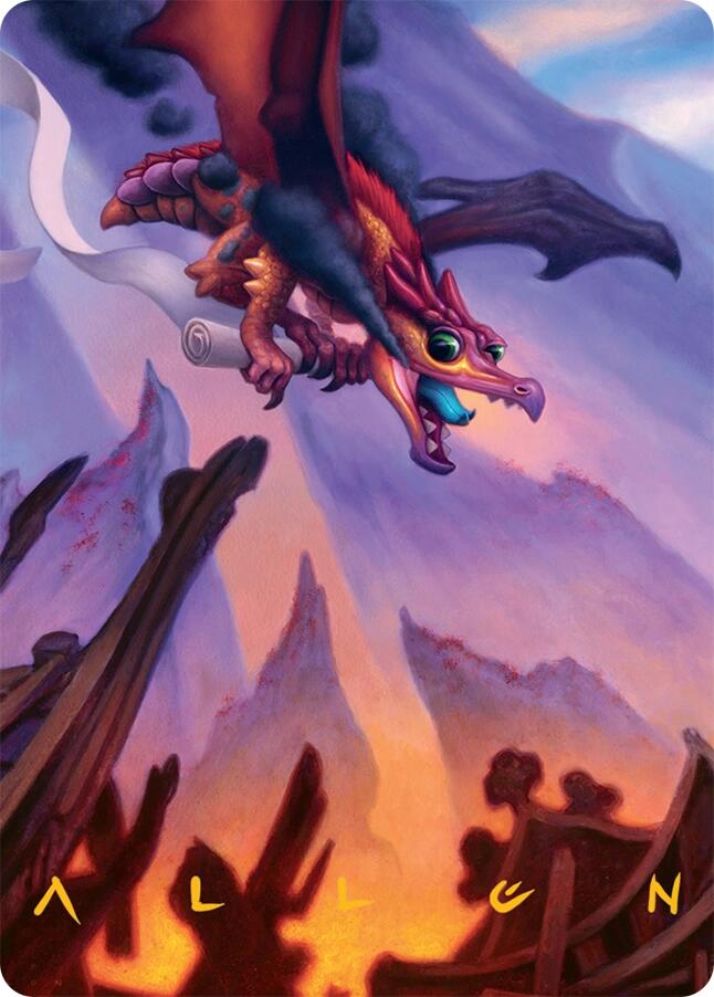 Scavenger Regent Art Card (45/54) (Gold-Stamped Signature) [Tarkir: Dragonstorm Art Series] | RetroPlay Games