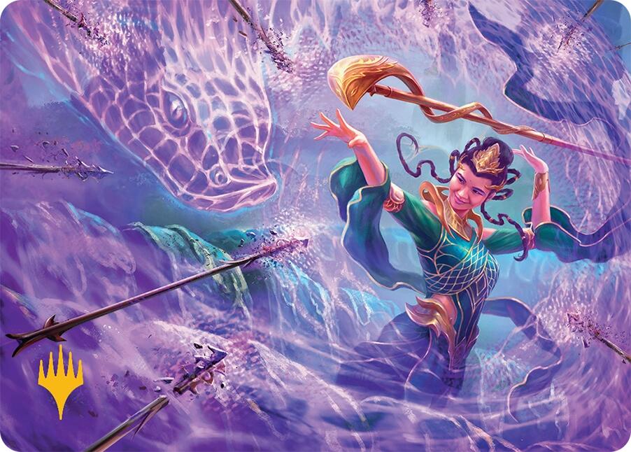 Snakeskin Veil Art Card (19/54) (Gold-Stamped Signature) [Tarkir: Dragonstorm Art Series] | RetroPlay Games