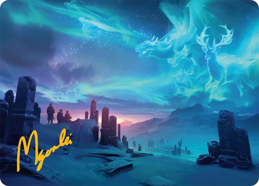 Auroral Procession Art Card (20/54) (Gold-Stamped Signature) [Tarkir: Dragonstorm Art Series] | RetroPlay Games