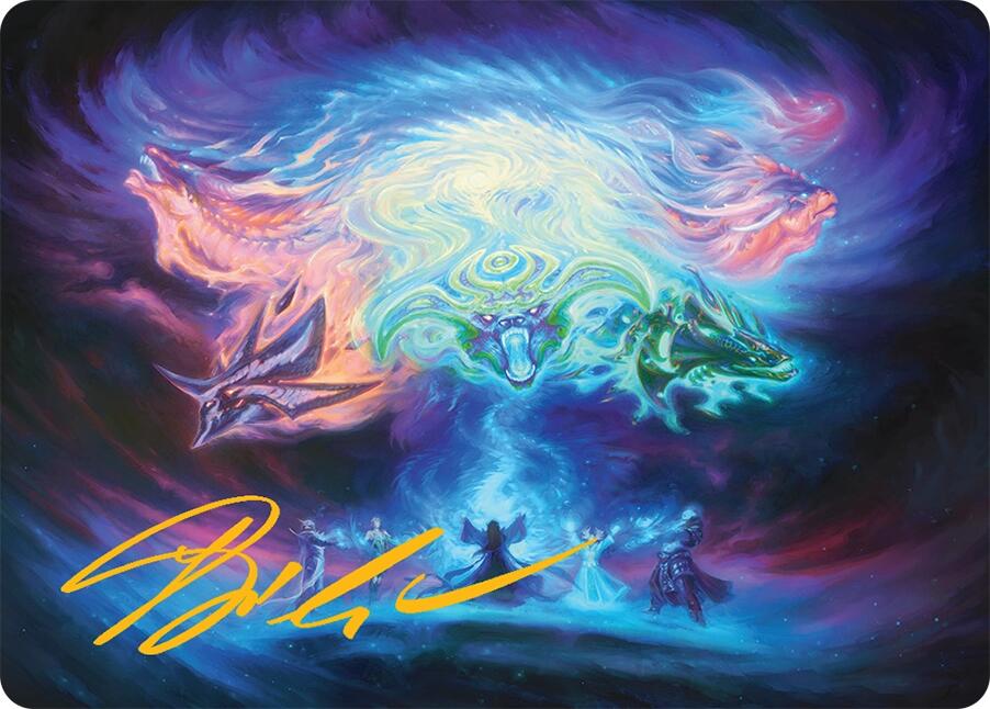 Call the Spirit Dragons Art Card (21/54) (Gold-Stamped Signature) [Tarkir: Dragonstorm Art Series] | RetroPlay Games