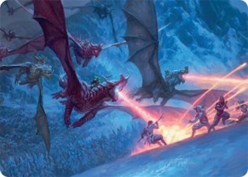 Dragonback Assault Art Card (22/54) [Tarkir: Dragonstorm Art Series] | RetroPlay Games