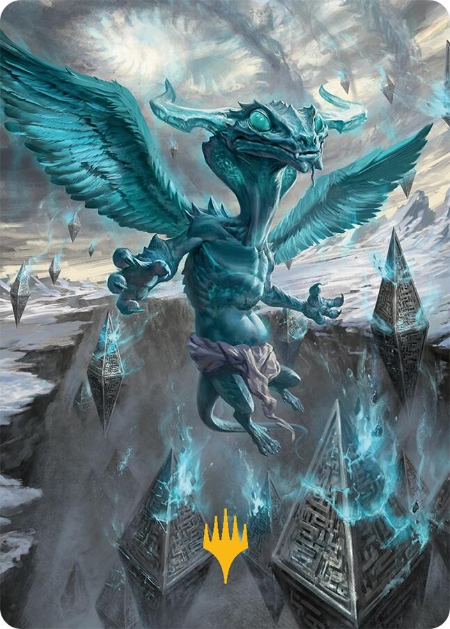 Ugin, Eye of the Storms Art Card (47/54) (Gold-Stamped Signature) [Tarkir: Dragonstorm Art Series] | RetroPlay Games
