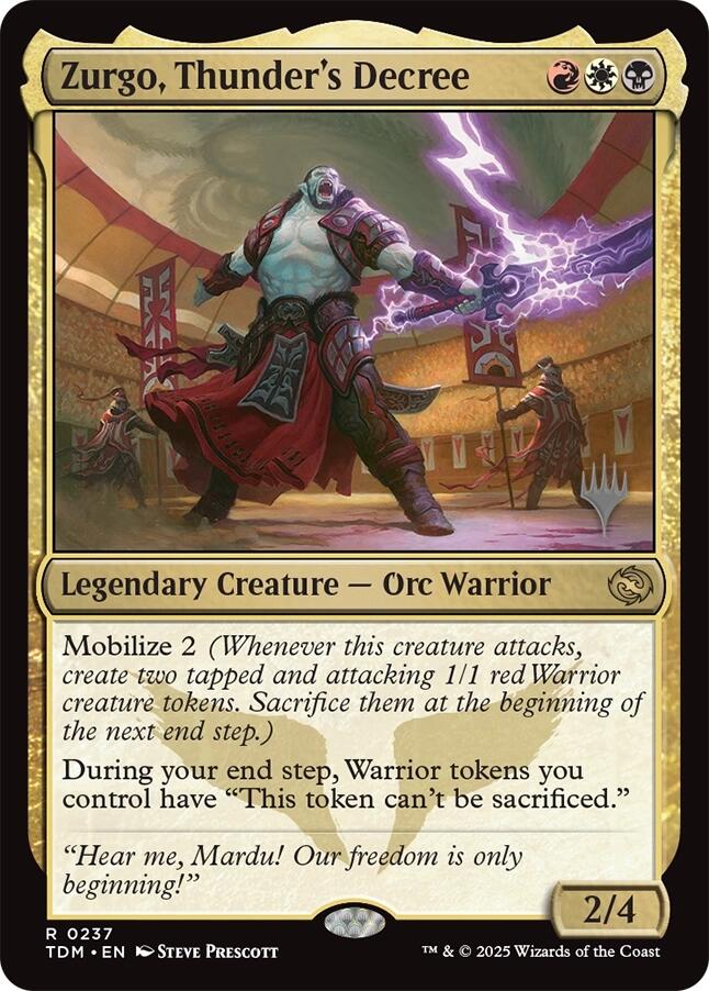 Zurgo, Thunder's Decree [Tarkir: Dragonstorm Promos] | RetroPlay Games