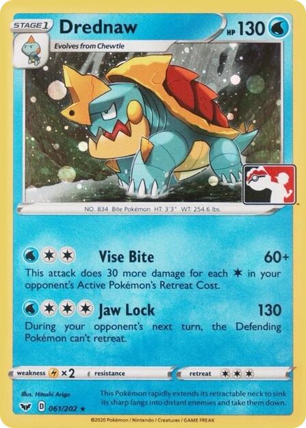 Drednaw (061/202) (Play Pokemon Promo) [League & Championship Cards] | RetroPlay Games