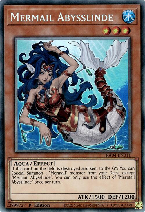 Mermail Abysslinde [RA04-EN011] Prismatic Collector's Rare | RetroPlay Games