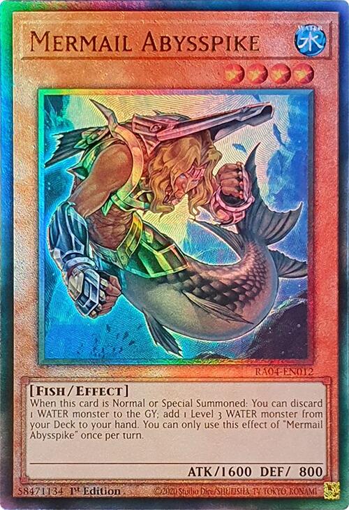 Mermail Abysspike [RA04-EN012] Prismatic Ultimate Rare | RetroPlay Games