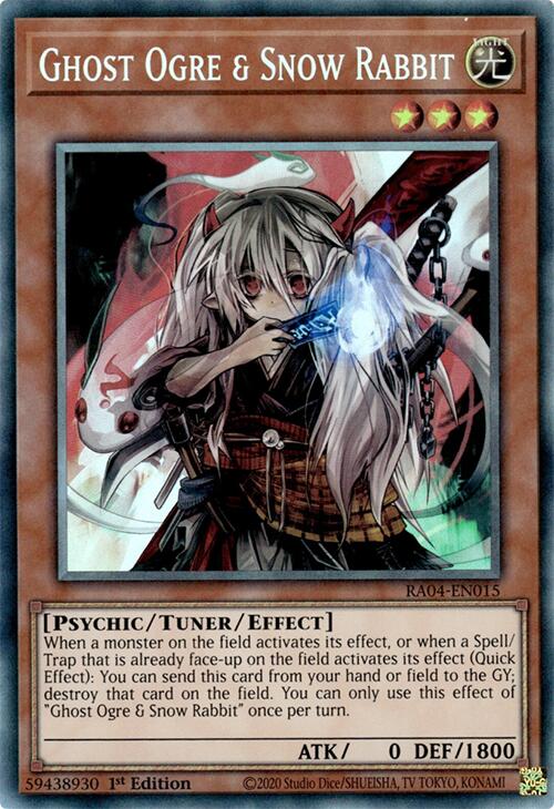 Ghost Ogre & Snow Rabbit [RA04-EN015] Prismatic Collector's Rare | RetroPlay Games