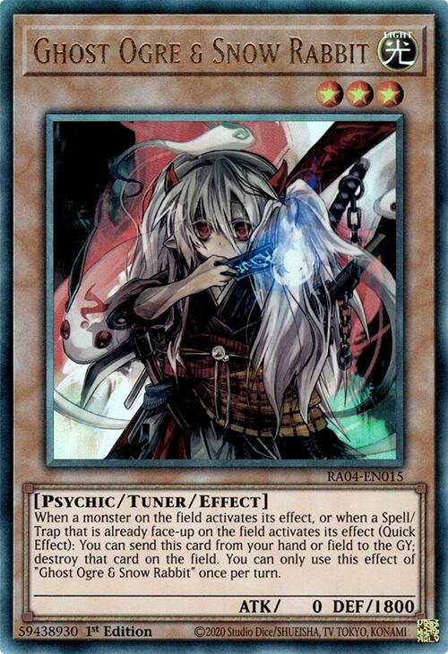 Ghost Ogre & Snow Rabbit [RA04-EN015] Prismatic Ultimate Rare | RetroPlay Games