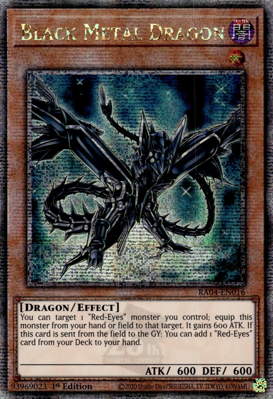 Black Metal Dragon [RA04-EN016] Quarter Century Secret Rare | RetroPlay Games