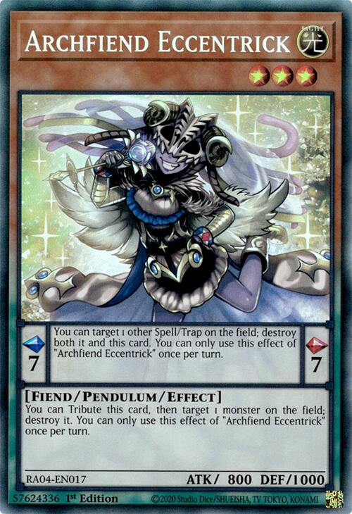 Archfiend Eccentrick [RA04-EN017] Prismatic Collector's Rare | RetroPlay Games