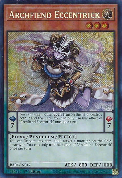 Archfiend Eccentrick [RA04-EN017] Secret Rare | RetroPlay Games