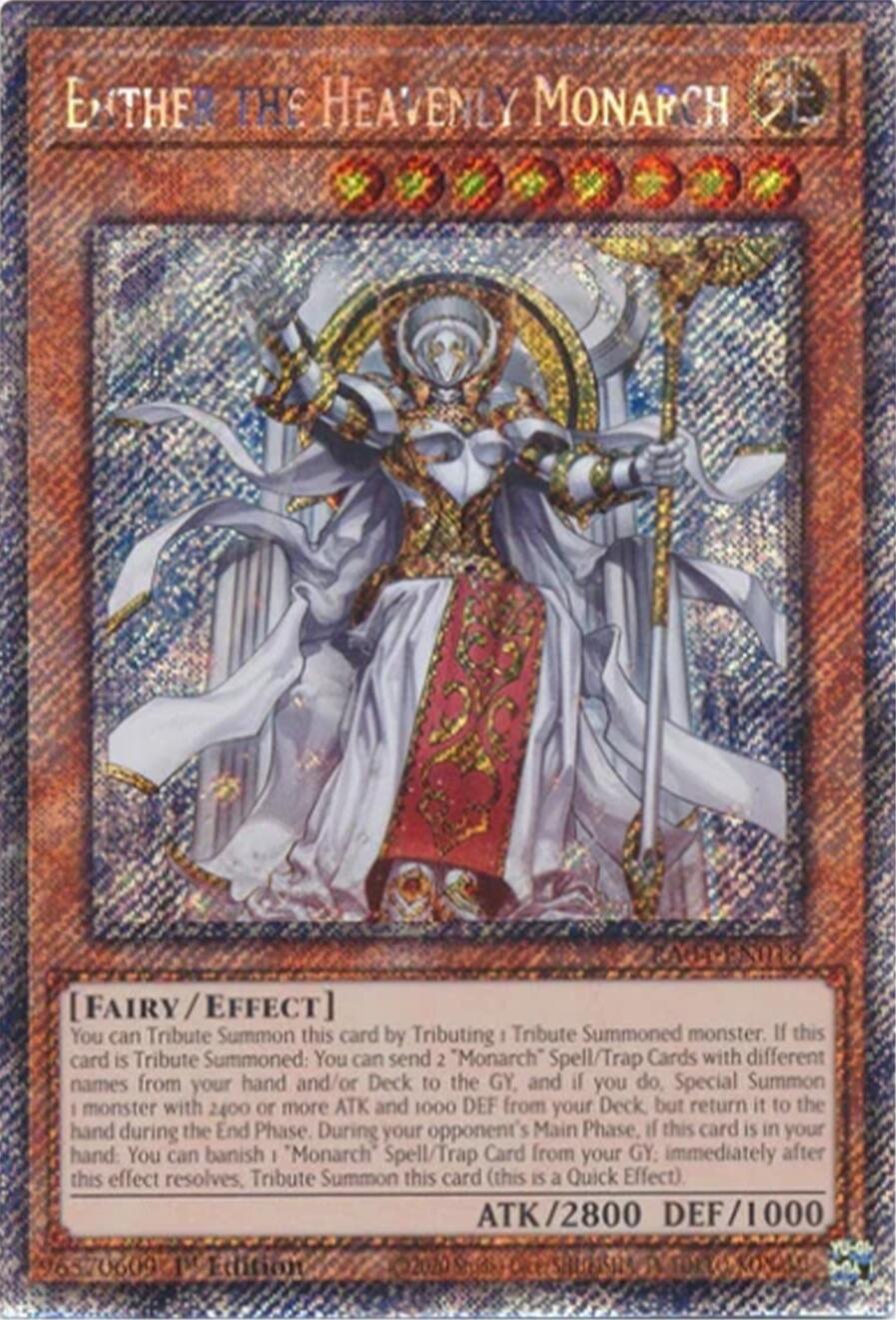 Ehther the Heavenly Monarch [RA04-EN018] Platinum Secret Rare | RetroPlay Games