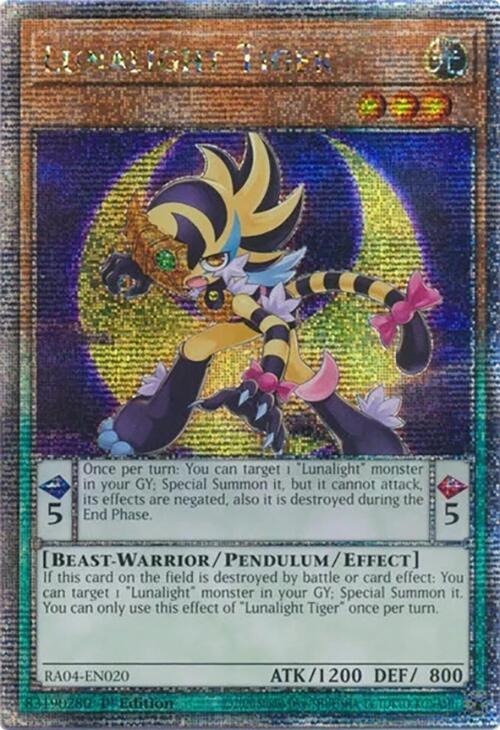 Lunalight Tiger [RA04-EN020] Quarter Century Secret Rare | RetroPlay Games