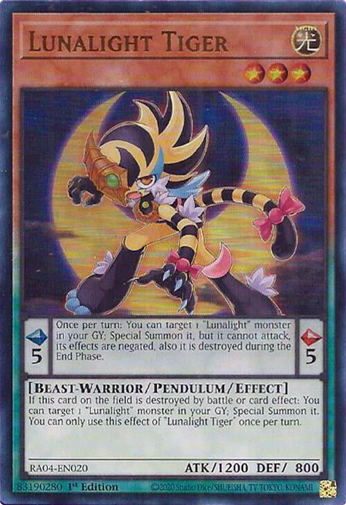 Lunalight Tiger [RA04-EN020] Ultra Rare | RetroPlay Games