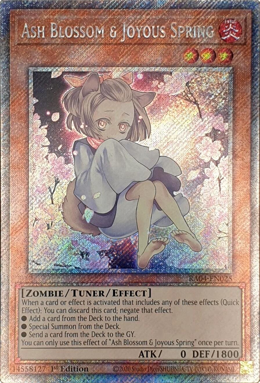 Ash Blossom & Joyous Spring (Alternate Art) [RA04-EN025] Platinum Secret Rare | RetroPlay Games