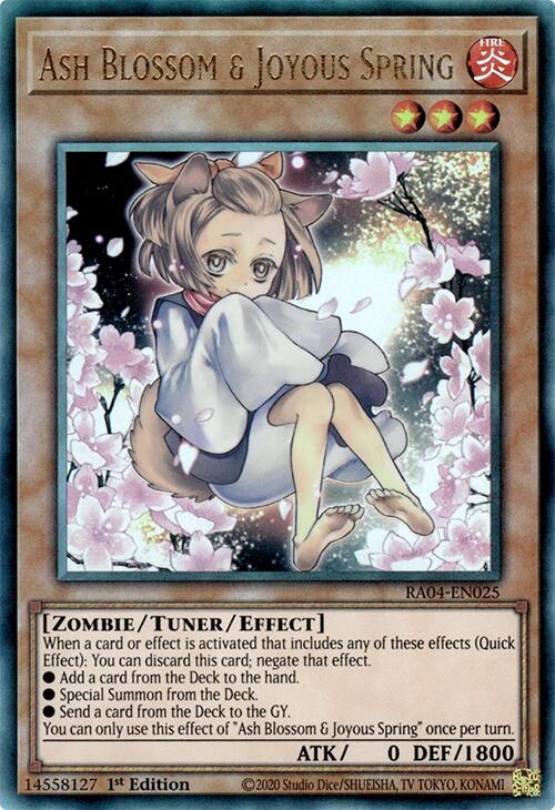 Ash Blossom & Joyous Spring (Alternate Art) [RA04-EN025] Prismatic Ultimate Rare | RetroPlay Games