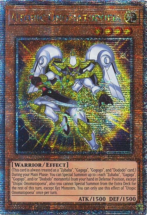 Utopic Onomatopoeia [RA04-EN028] Quarter Century Secret Rare | RetroPlay Games