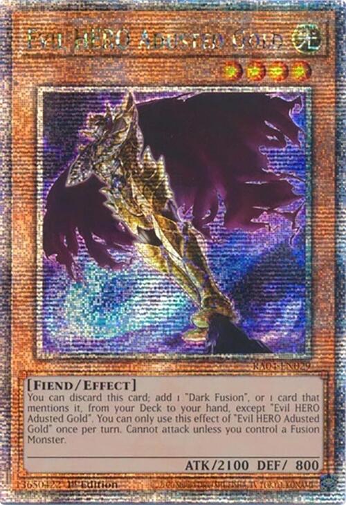 Evil HERO Adusted Gold [RA04-EN029] Quarter Century Secret Rare | RetroPlay Games