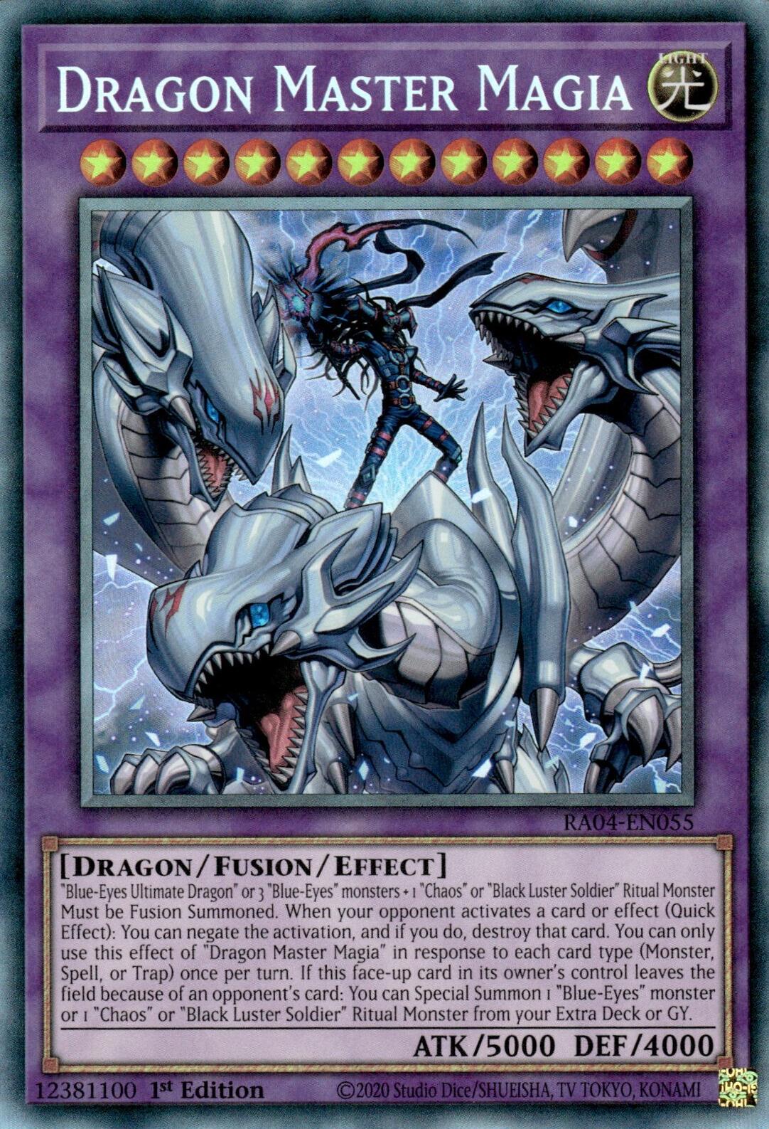 Dragon Master Magia [RA04-EN055] Prismatic Collector's Rare | RetroPlay Games