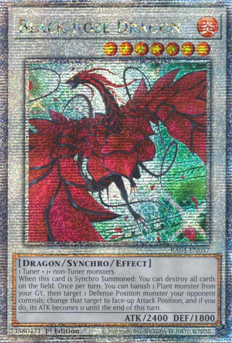 Black Rose Dragon (Alternate Art) [RA04-EN057] Quarter Century Secret Rare | RetroPlay Games