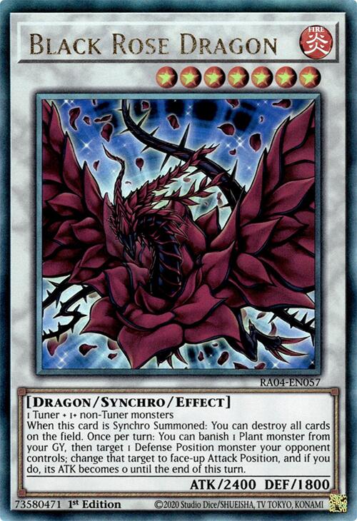 Black Rose Dragon [RA04-EN057] Prismatic Ultimate Rare | RetroPlay Games