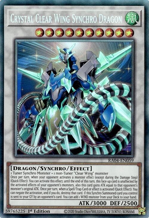 Crystal Clear Wing Synchro Dragon [RA04-EN059] Collector's Rare | RetroPlay Games