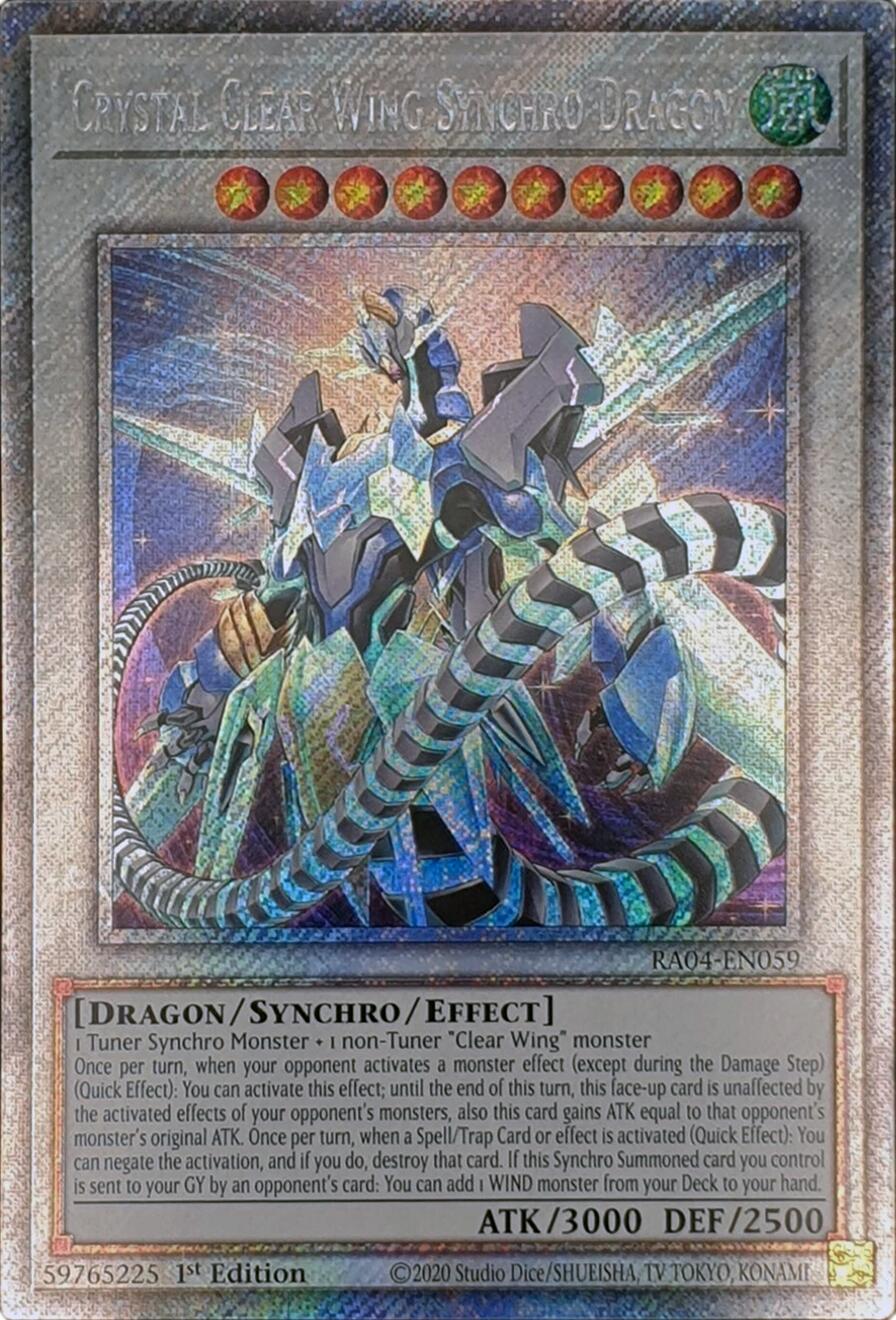 Crystal Clear Wing Synchro Dragon [RA04-EN059] Platinum Secret Rare | RetroPlay Games