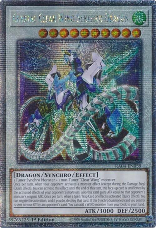 Crystal Clear Wing Synchro Dragon [RA04-EN059] Quarter Century Secret Rare | RetroPlay Games