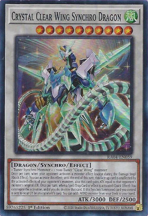 Crystal Clear Wing Synchro Dragon [RA04-EN059] Super Rare | RetroPlay Games