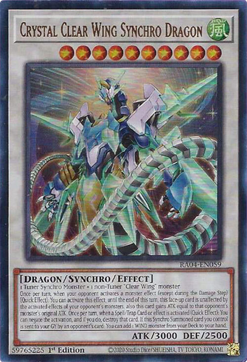 Crystal Clear Wing Synchro Dragon [RA04-EN059] Ultra Rare | RetroPlay Games