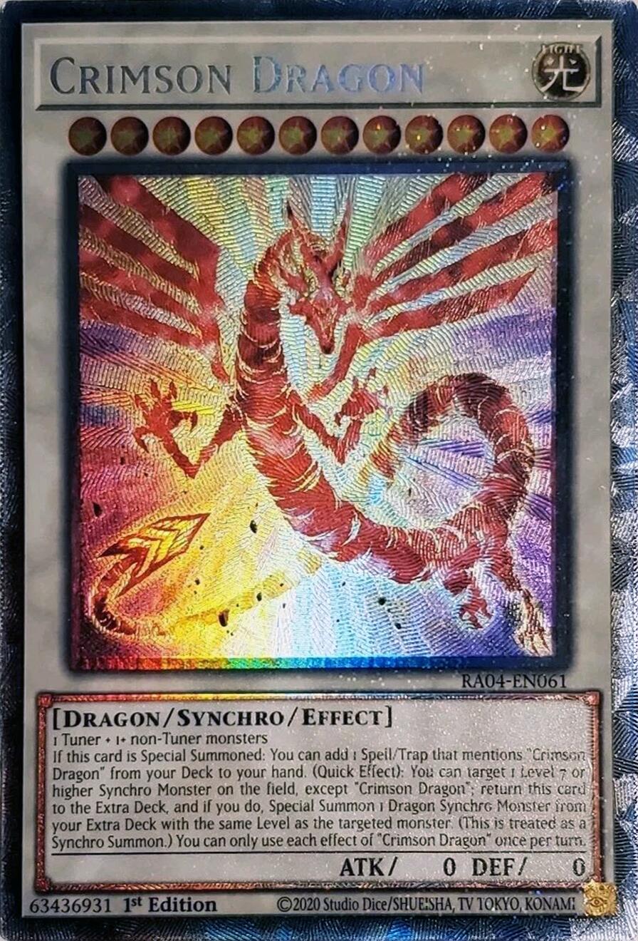 Crimson Dragon (card) [RA04-EN061] Prismatic Collector's Rare | RetroPlay Games