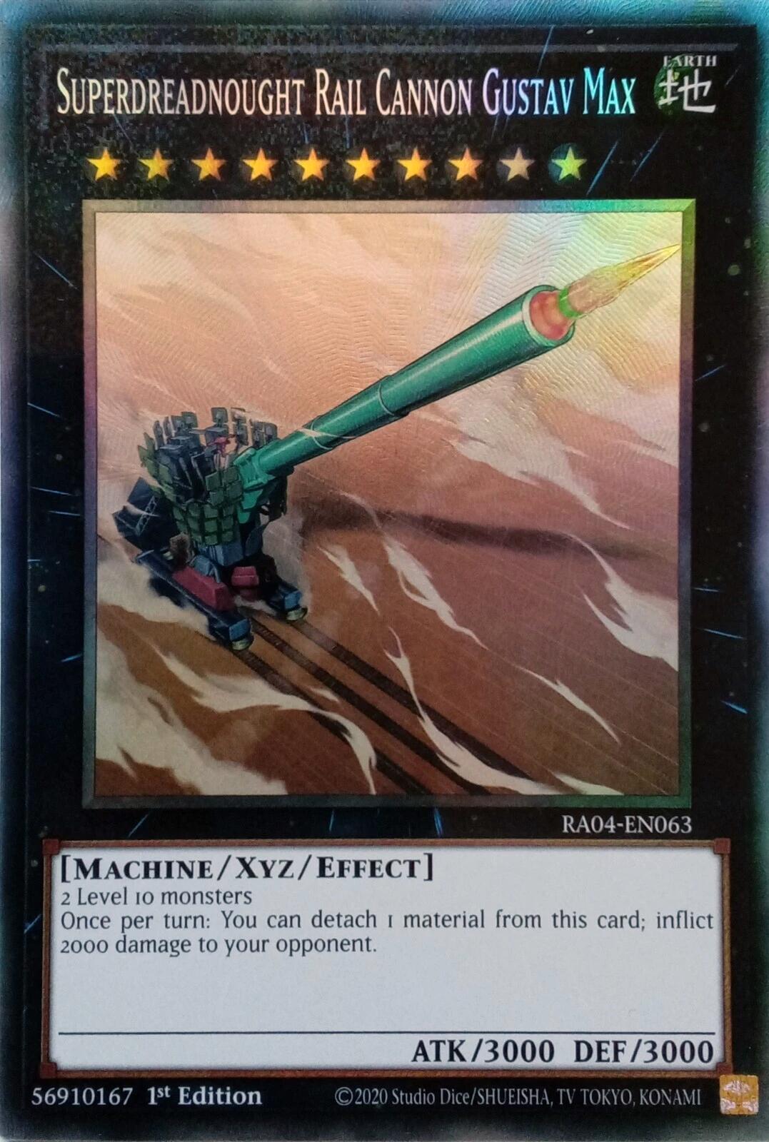 Superdreadnought Rail Cannon Gustav Max [RA04-EN063] Prismatic Collector's Rare | RetroPlay Games