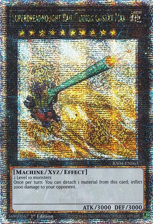 Superdreadnought Rail Cannon Gustav Max [RA04-EN063] Quarter Century Secret Rare | RetroPlay Games