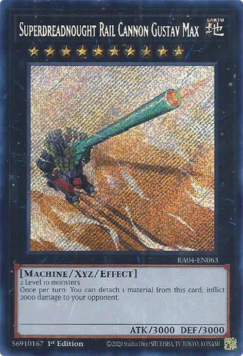 Superdreadnought Rail Cannon Gustav Max [RA04-EN063] Secret Rare | RetroPlay Games