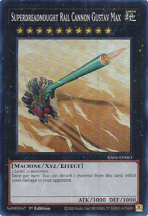 Superdreadnought Rail Cannon Gustav Max [RA04-EN063] Super Rare | RetroPlay Games