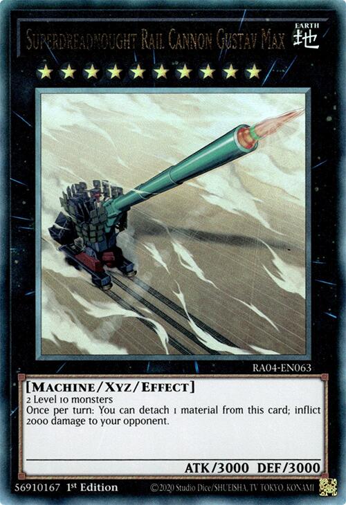 Superdreadnought Rail Cannon Gustav Max [RA04-EN063] Prismatic Ultimate Rare | RetroPlay Games