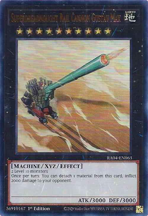 Superdreadnought Rail Cannon Gustav Max [RA04-EN063] Ultra Rare | RetroPlay Games